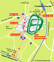 Nakayama Racecourse Access map zoom